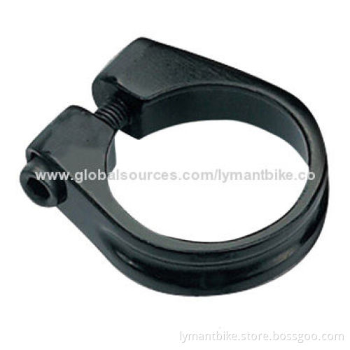 Extruded seat post clamp with CNC groove for MTB, made of aluminum alloy or carbon fiber, different